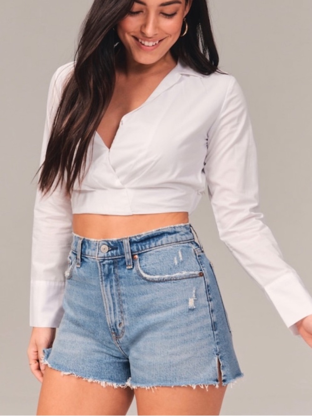 Abercrombie & Fitch Light Blue Denim Jean Shorts